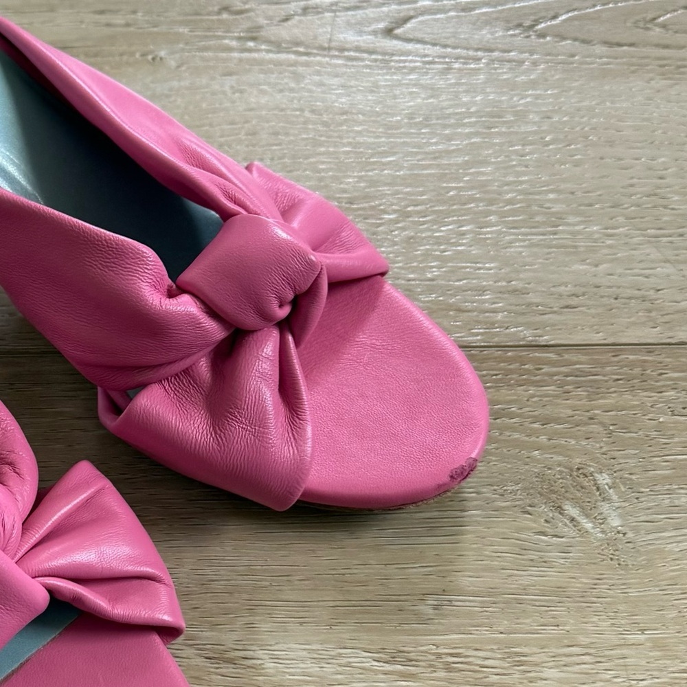 Frances Valentine Mollie Slide Heel genuine leather pink size 7 - Picture 6 of 6
